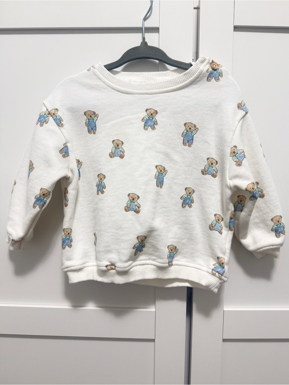 Zara Baby Teddy Bear Print Sweatshirt 6–9M